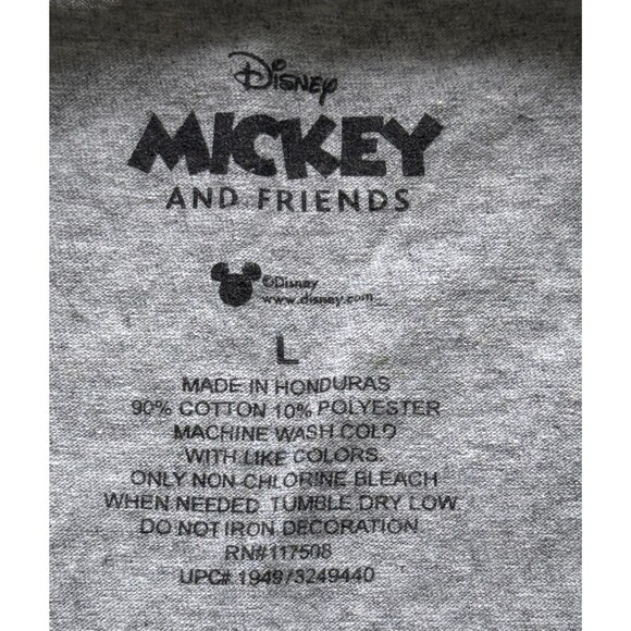 Mickey Mouse Shirt Mens Large Donald Duck Goofy Christmas Xmas T-Shirt - Picture 3 of 3